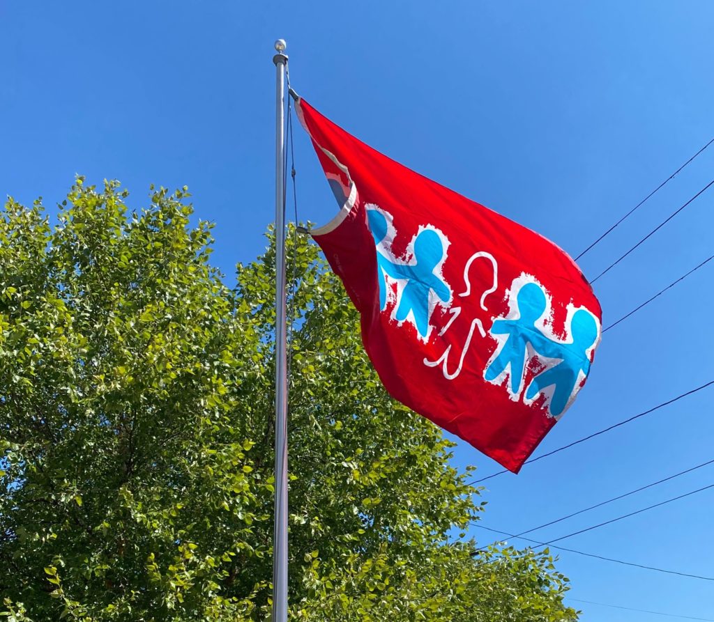 Child abuse memorial flag